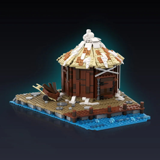 Viking Village Storage Hut MOC - Medieval Building Blocks Set