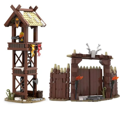 Medieval Viking Castle & Archery Range Building Block Set