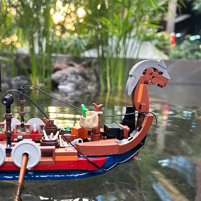 Viking Longship MOC - Medieval Military Building Block Set