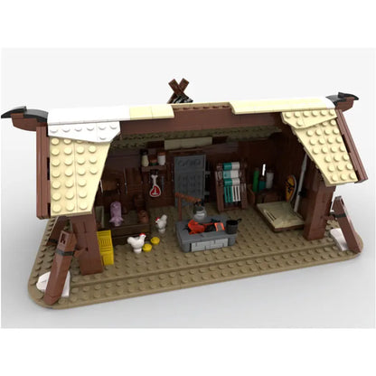 Medieval Viking Tribe Longhouse & Guard Tower - MOC Building Set