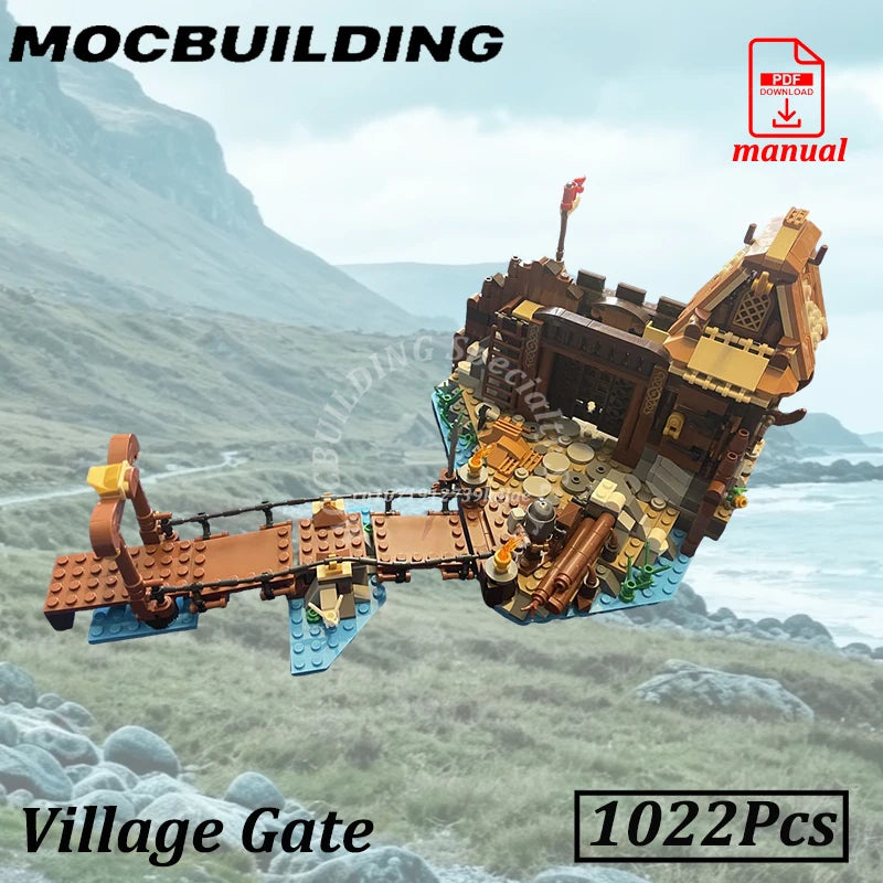 Viking Temple Gate Extension - Medieval MOC Building Blocks
