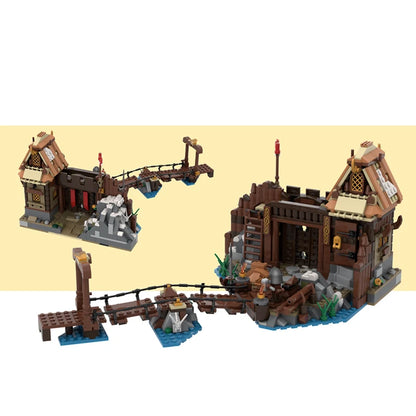 Viking Village Gate - Medieval MOC Building Blocks Expansion