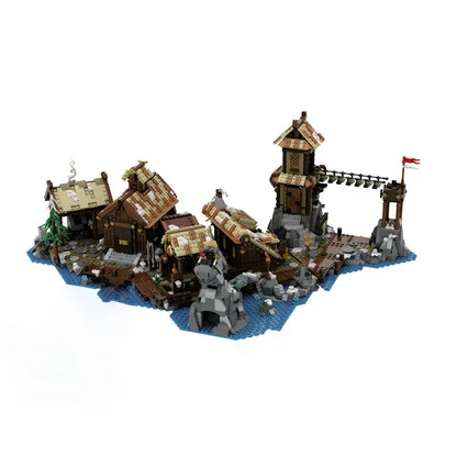 Viking Village Serpent's Point House - Medieval MOC Building Set