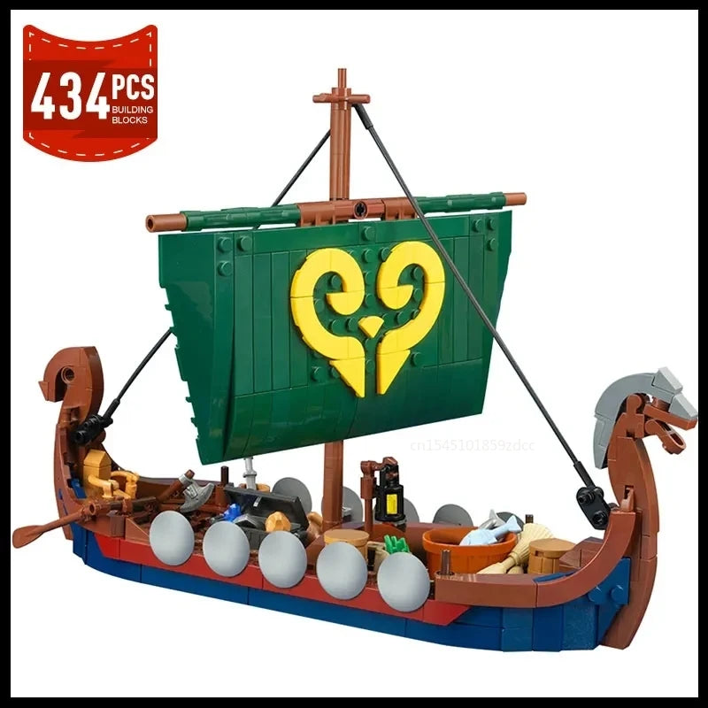 Viking Medieval Village & Longship MOC Building Blocks - Architecture