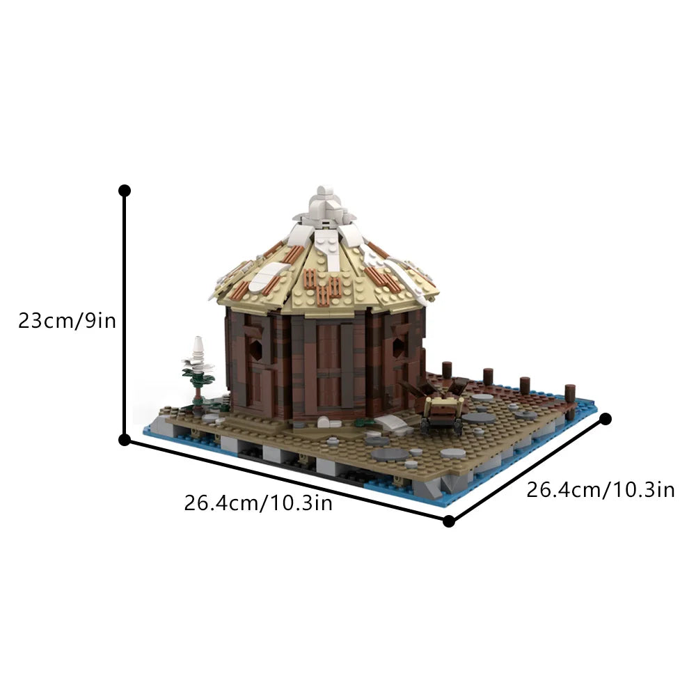 Viking Village Storage Hut MOC - Medieval Building Blocks Set