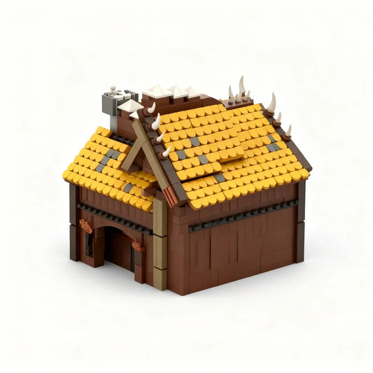 Nordic Viking House MOC - 2796-Piece Historical Building Block Set