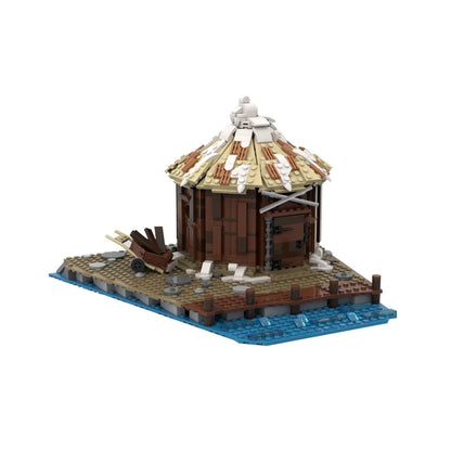 Viking Village Storage Hut MOC - Medieval Building Blocks Set