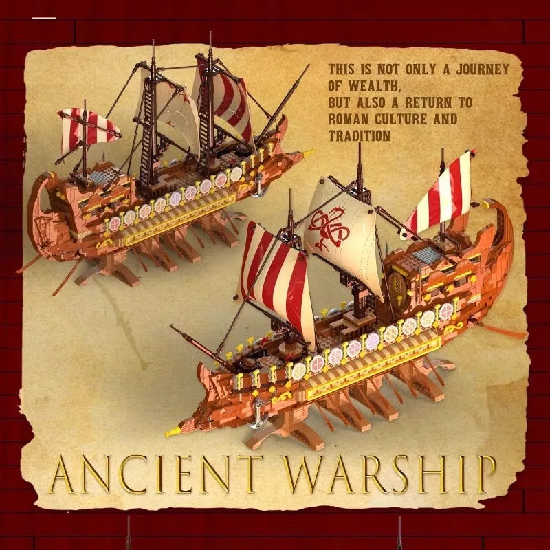 Roman Imperial Galley - 2073pc Ancient Warship Building Set