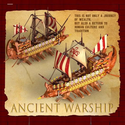 Roman Imperial Galley - 2073pc Ancient Warship Building Set