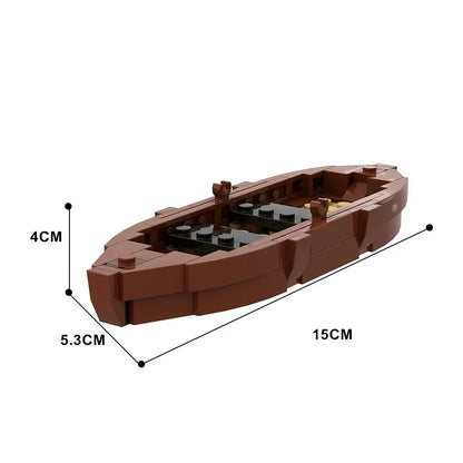 Gobricks Medieval Viking Longship - MOC Building Block Set