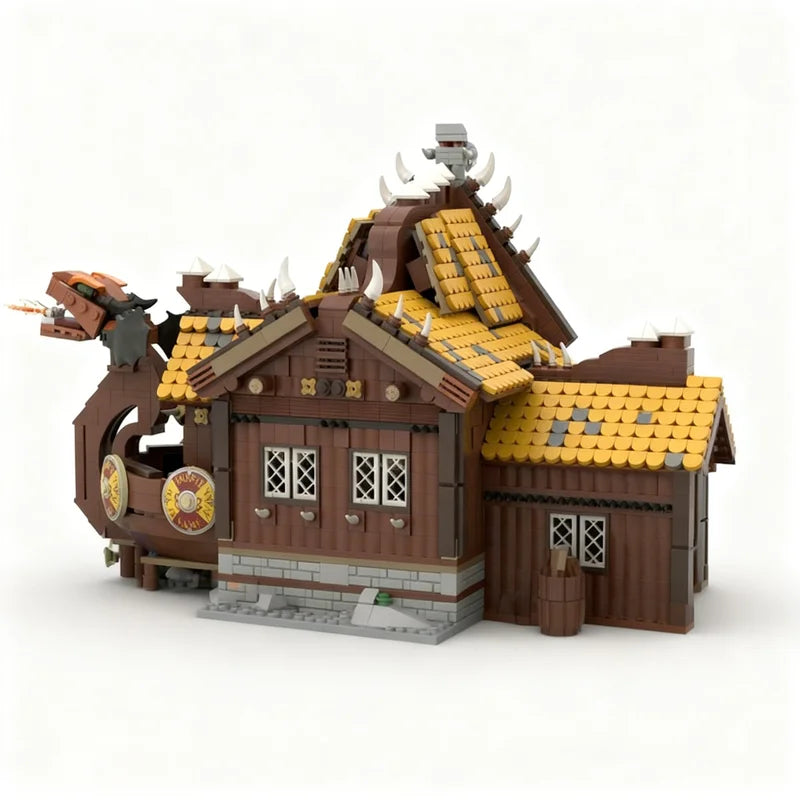 Nordic Viking House MOC - 2796-Piece Historical Building Block Set