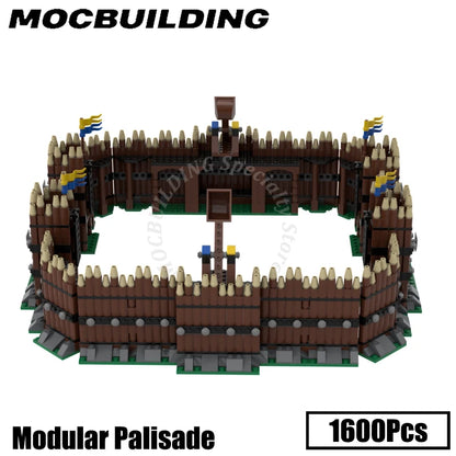 Viking Palisade Watchtower - Modular Medieval MOC Building Set