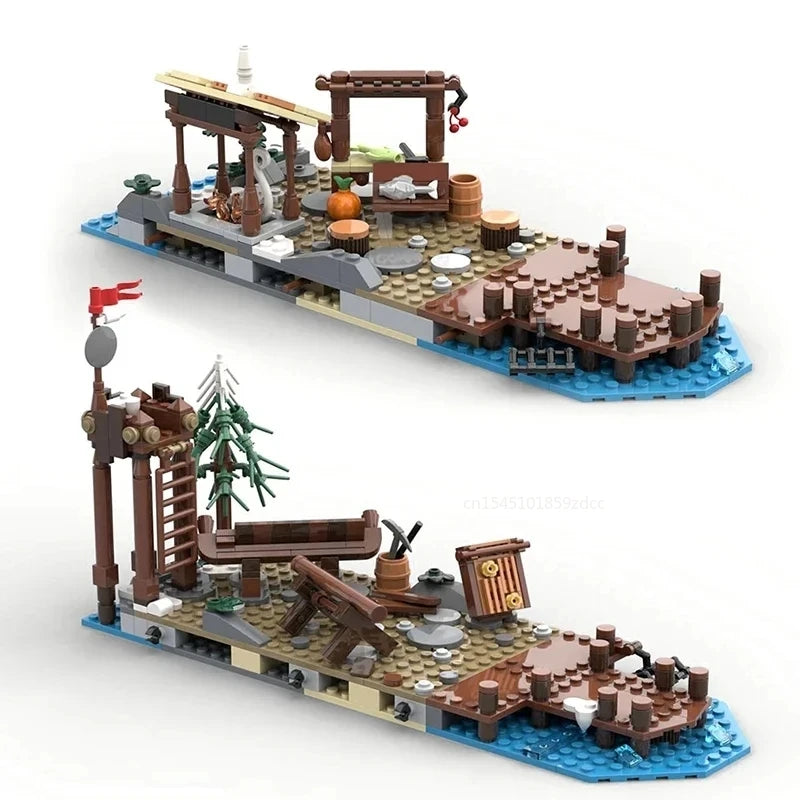 Viking Medieval Village & Longship MOC Building Blocks - Architecture