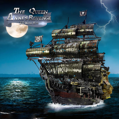 Queen Anne's Revenge - 3D Metal Pirate Ship Puzzle