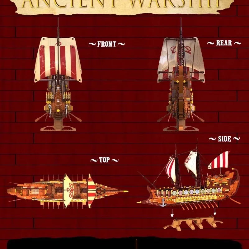 Roman Imperial Galley - 2073pc Ancient Warship Building Set
