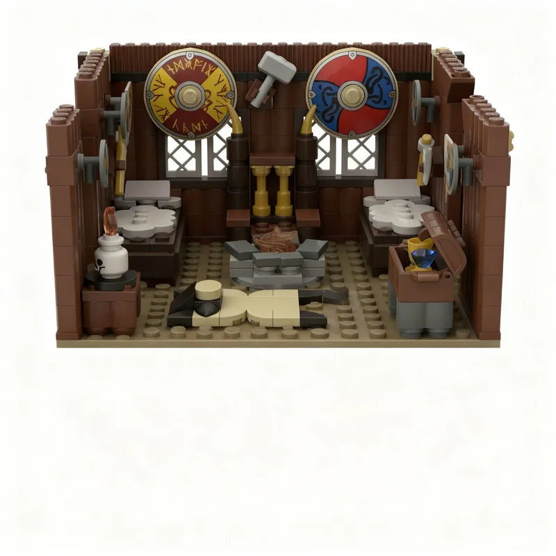 Nordic Viking House MOC - 2796-Piece Historical Building Block Set