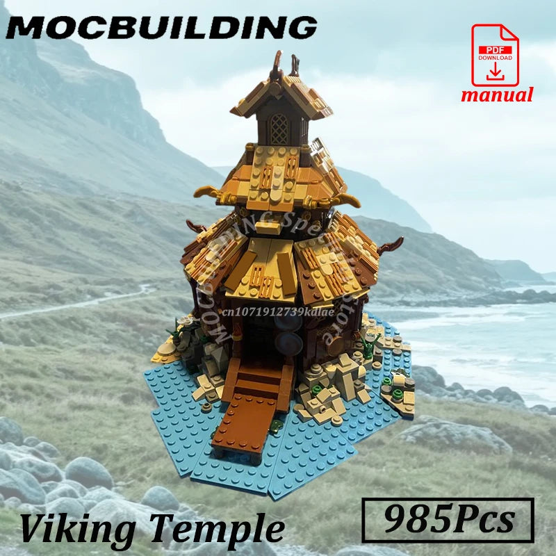 Viking Temple Gate Extension - Medieval MOC Building Blocks