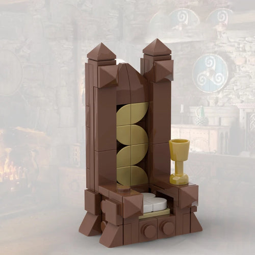 Viking King Throne - Medieval MOC Building Bricks Set