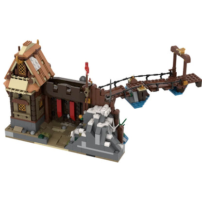 Viking Village Gate - Medieval MOC Building Blocks Expansion